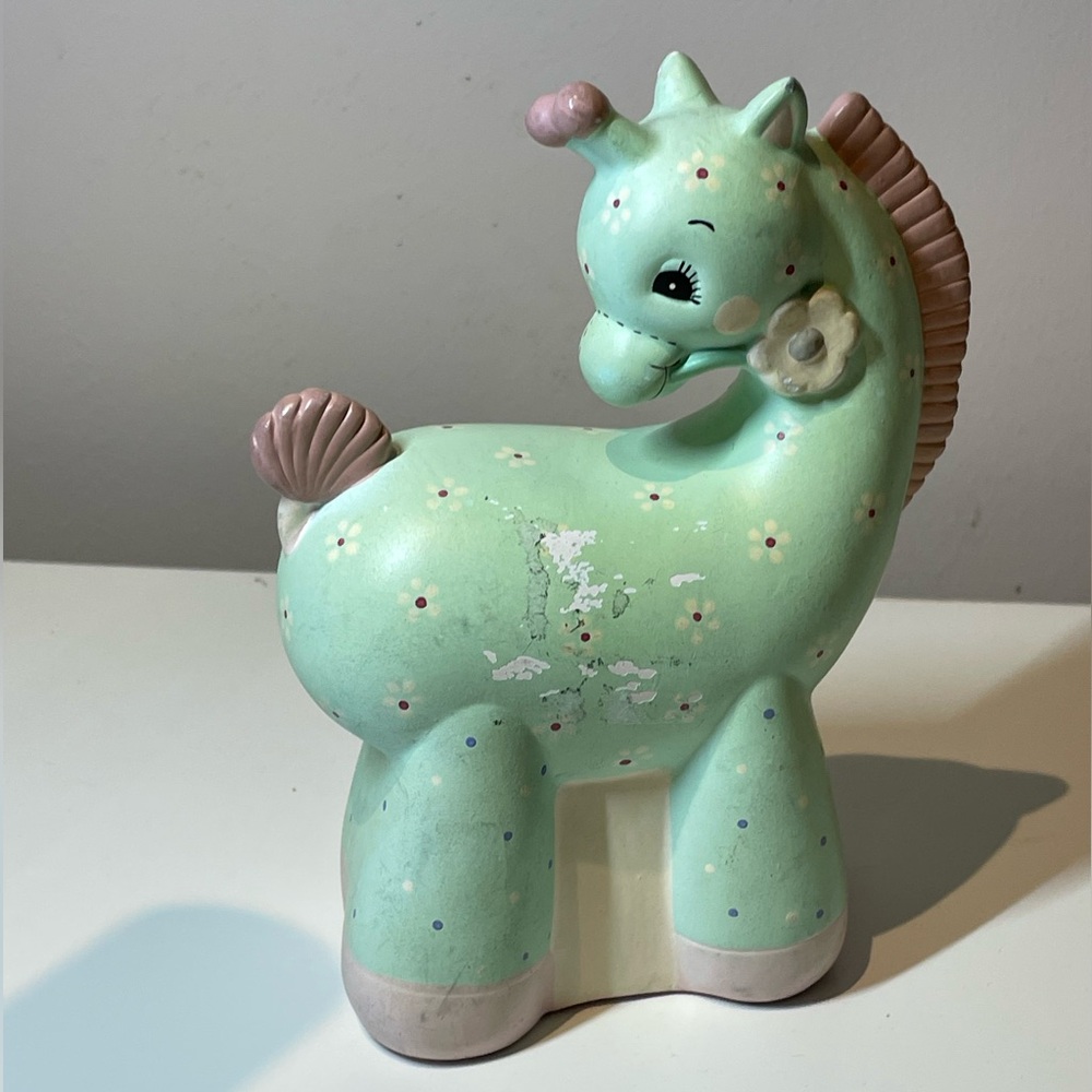⚡️5/$25- Vintage ENESCO 🦒Giraffe childs coin bank